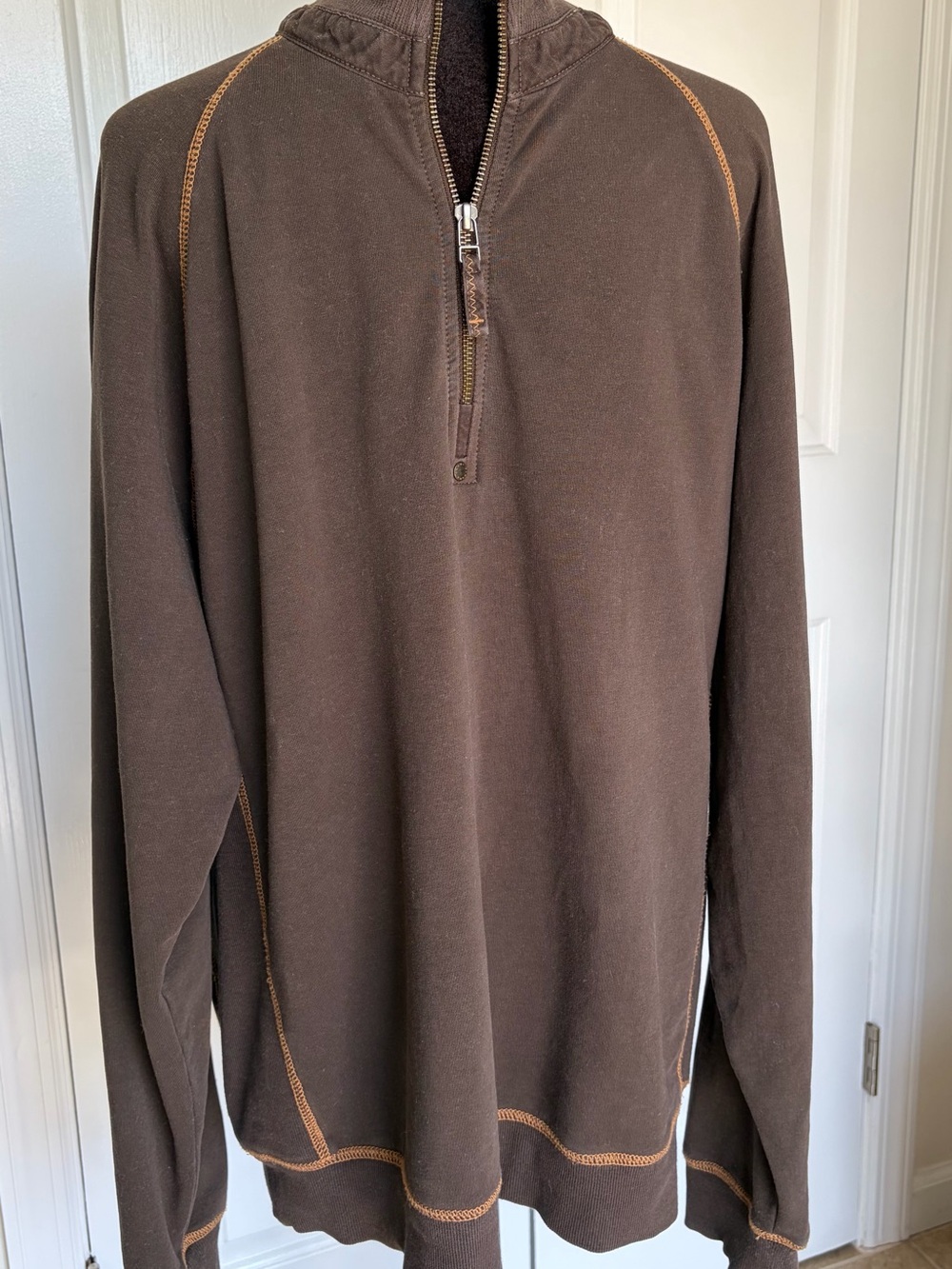 Tommy Bahama Men's Brown Quarter-Zip Sweatshirt Size M